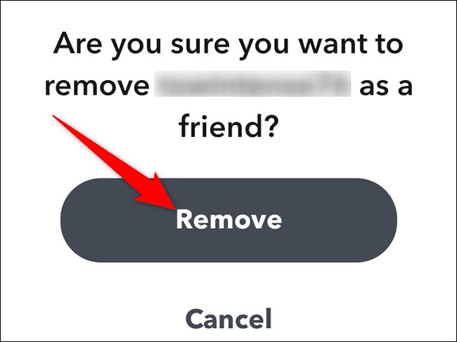 Remove, Snapchat Friends